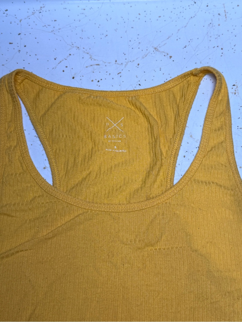 PacSun Ribbed Racerback Tank Top - Mustard Yellow - Picture 3 of 5